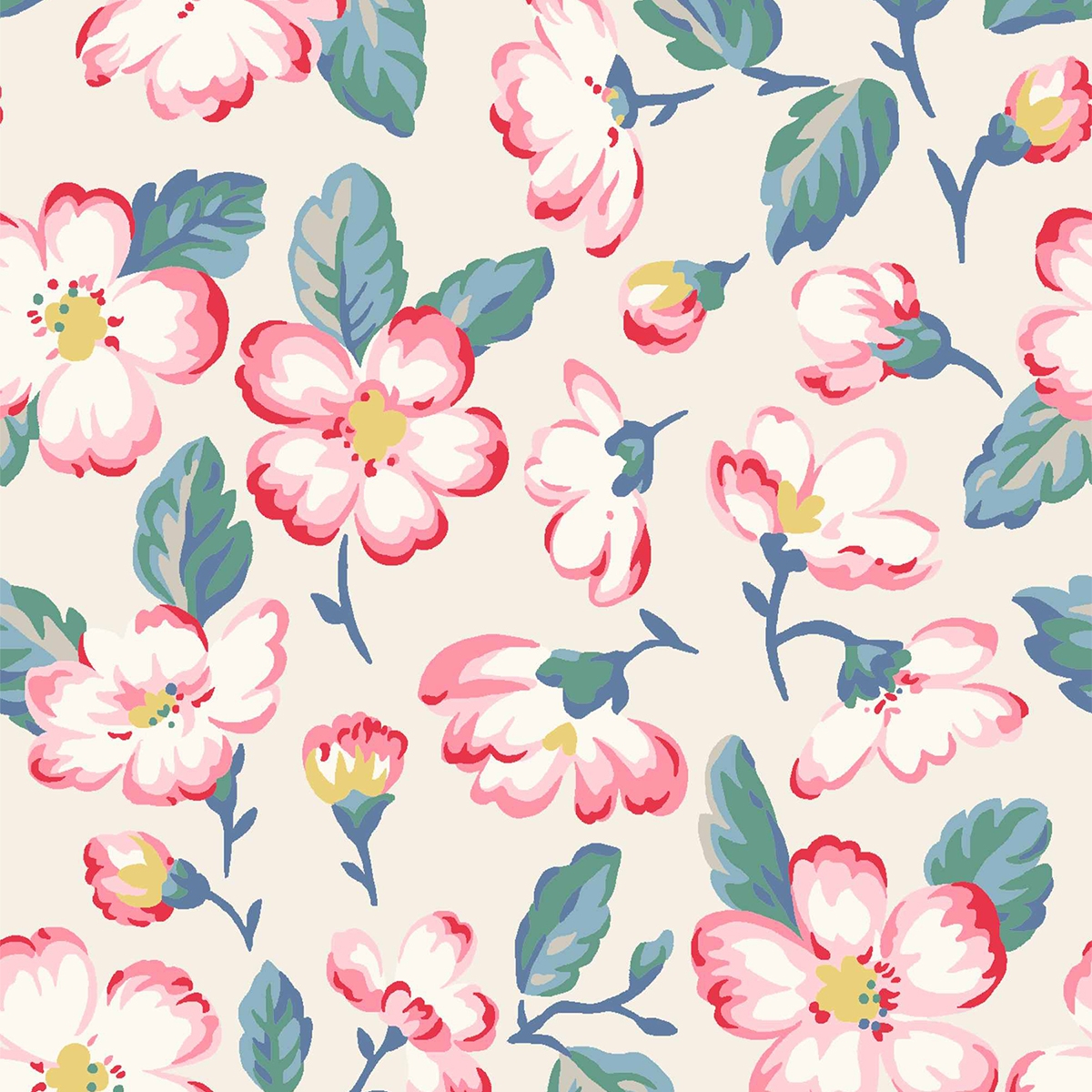 Product photograph of Cath Kidston Climbing Blossom Blush Roller Blind from Choice Furniture Superstore.